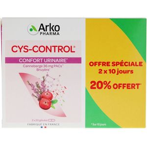Arkopharma Cys-Control Urinary Comfort Set van 2 x 20 Capsules