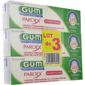 Gum Paroex Tandpasta Gel 3 x 75 ml