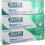 GUM - Original White - Tandpasta Set - Wit - 3 x 75 ml