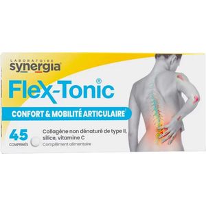 Flex-Tonic 45 | Verbetert het comfort en de mobiliteit van de gewrichten | Type II Collageen | Kiezelzuur en Vitamine C