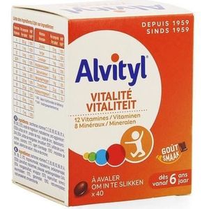 Alvityl - Vitaliteit - Tabletten - 40 Stuks - Met 12 Vitamines en 8 Mineralen