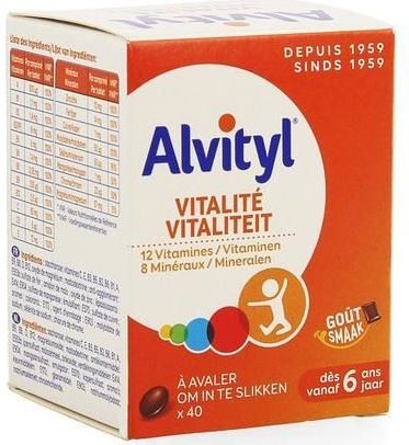 Alvityl - Vitaliteit - Tabletten - 40 Stuks - Met 12 Vitamines en 8 Mineralen