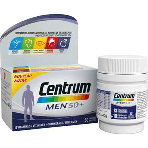 Centrum - Men 50+ - Voedingssupplement - 30 Tabletten - Met IJzer en Vitamines