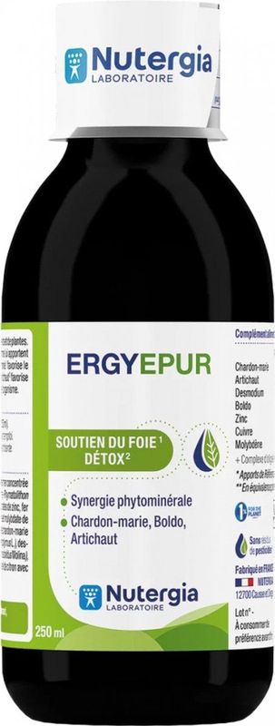 Nutergia - Ergyepur - 250 ml - Olie - Mariadistel - Artisjok - Boldo