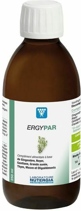 Selenium - ERGYPAR - Voedingssupplement - Walnoot - Gentiaan - Gember - Tijm