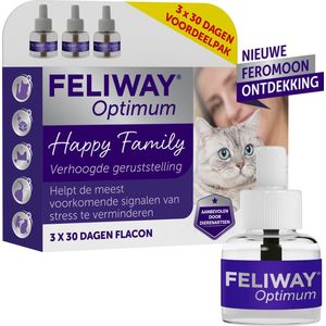 Feliway Optimum Navulling 3-Pack - Anti stressmiddel - 48 ml