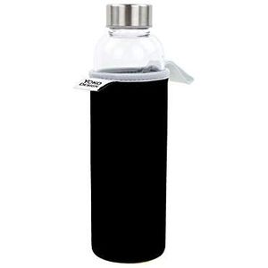 YOKO DESIGN Glazen fles 500 ml beschermhoes, grijs, 500 ml, voor volwassenen, uniseks, 21 cm