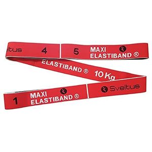 Sveltus Maxi elastische band, uniseks, volwassenen, rood, 10 kg