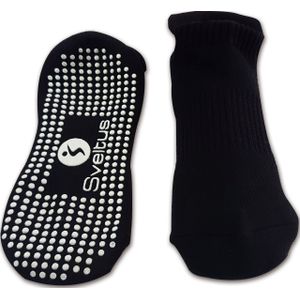 SVELTUS slipvaste maat M sokken yoga/pilates unisex volwassenen, zwart