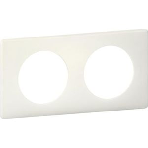 Legrand 066702 poederplaat, 2 post, krijtafwerking