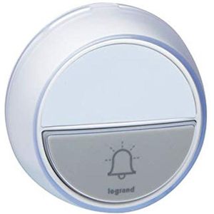Legrand 094278 draadloze belknop Comfort met led-lichtsignaal voor uitbreiding van de draadloze deurbelsets Comfort en Premium, beschermingsklasse IP44