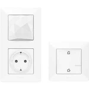 Legrand, Valena Life with Netatmo 752196 Starterset, draadloze gateway met schakelbaar stopcontact 16 A (3680 W) & masterschakelaar ""komen/lopen"", lokale besturing/via app/bestelling