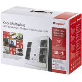 Legrand - Keor Multiplug - UPS-systeem - 800 VA - 6 Schuko-stopcontacten - USB-oplader