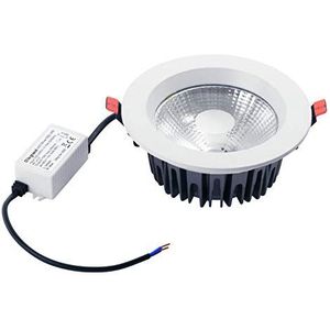 Legrand, COB LED-inbouwspot rond van aluminium met beschermingsklas IP44, plat, stralingshoek 100 ° [energieklasse A ], daglichtwit, 1