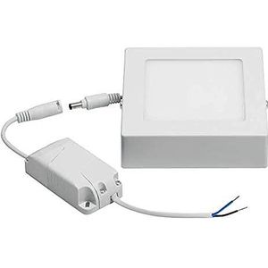 Legrand, 6 W LED-inbouwlamp hoekig aluminium met voeding, 6500K (daglicht), vlak, stralingshoek 120° [energieklasse A++], 064531