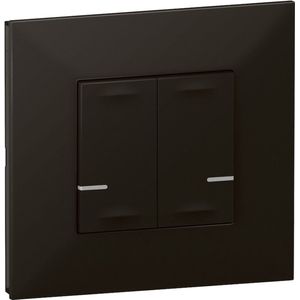 Legrand RF-bedieningswip voor verlichting 2x ON/OFF - Valena Next with Netatmo Zwart Gefumeerd (741872)