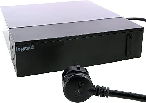 Legrand - Stekkerdoos - Zwart - 3 Geaarde Stopcontacten - Aluminium Kap