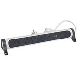 Legrand - Draaibare Stekkerdoos - 5 Stopcontacten - USB-A en USB-C - 1,5 Meter Kabel