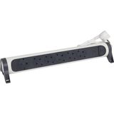 Legrand - Draaibare Stekkerdoos - Zwart - Kunststof - 6 Schuko Stopcontacten