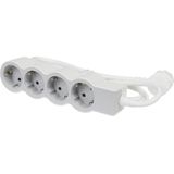 Stekkerdoos - 4-Voudig - Ultra-Wit/Grijs - 1,5 Meter Kabellengte
