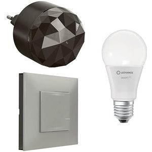 Legrand 199208 - Starter Pack Valena Next met Netatmo: 1 gateway plug + 1 draadloze verlichtingsopdrachten + 1 x E27 Classic/aluminium