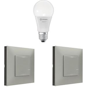 Legrand 199221 - Extension Pack Valena Next avec Netatmo : 2 commandes d'éclairage sans fil + 1 ampoule intelligente E27 classique/aluminium