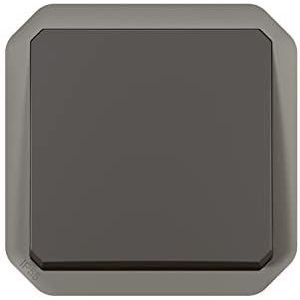 Legrand - Eenvoudige schuiver, waterdicht, plexo 10 A, voor de uitrusting van een behuizing of een draagplaat met antracietkleurige afwerking