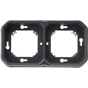 Legrand - Houder voor waterdichte plaat met 2 aansluitingen plexo voor horizontale of verticale montage in het inbouwen van composteerbare functies - antraciet