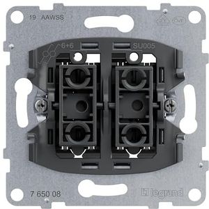 LEGRAND, Seano Dubbele wisselschakelaar, steekklemmen, 2 led-verlichtingsfuncties kunnen worden gemoderniseerd (artikelnummer: 764526), 2 led-bedieningsfuncties (nummer