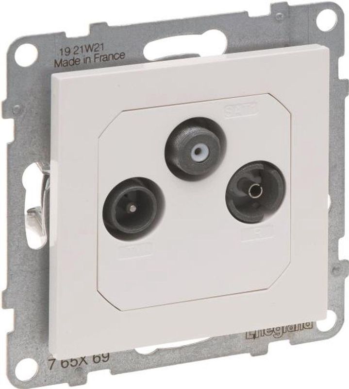 Einddoos-tv R-SAT - Schakelaar - Zwart - Kunststof