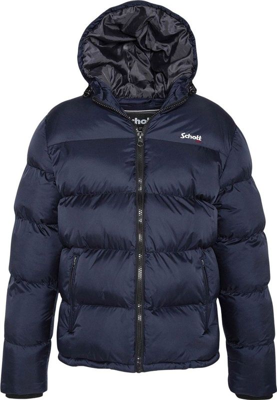 Schott NYC Idaho2 Uniseks donsjack, Blauw (zwart)