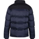 Schott - Utah2 Puffer Winterjas - Navy - Zwart - 100% Nylon / 60% Katoen - 40% Nylon