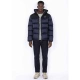 Schott - Utah2 Puffer Winterjas - Navy - Zwart - 100% Nylon / 60% Katoen - 40% Nylon