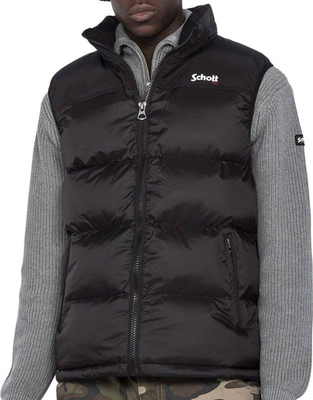 SCHOTT - Utah V - Bodywarmer - Zwart - Nylon