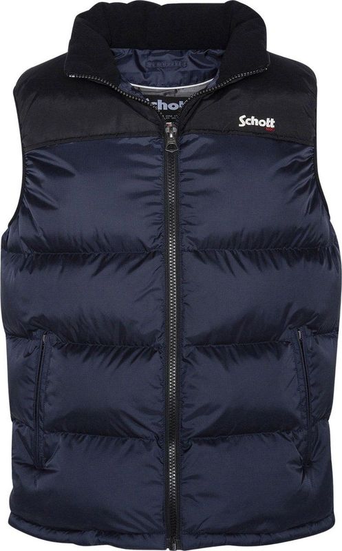 Schott - UtahV - Bodywarmer - Navy - 100% Nylon / 60% Katoen - 40% Nylon