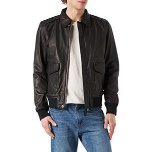 Schott NYC Lcflyvint leren herenjas, zwart., L