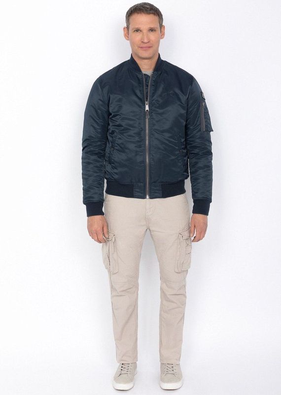 Schott NYC - Airforces - Bomber - Navy - Gerecycled Nylon - Slanke Pasvorm