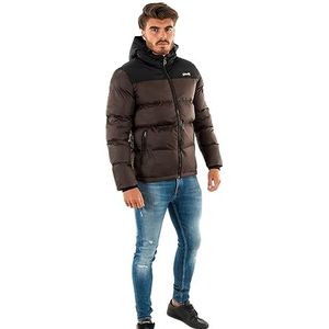 Schott NYC Uniseks donsjack, Donker bruin, L