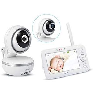 Vtech Indoor - Babyfoon Video Vision XXL BM4550 – Video Babyfoon – 720p – zeer groot display – versie FR, 1 stuk (1 stuk)