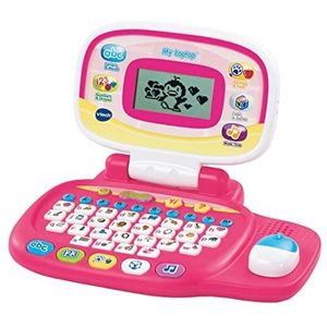 VTech Educatieve interactieve laptop voor kinderen met 30 activiteiten voor kinderen vanaf 3, 4, 5 jaar, roze, Engelse versie