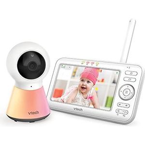 VTech - BM5254 – indoor �– babyfoon video Color Night Light – 720p – 5 inch display – nachtlampje en slaapliedjes – Franse versie