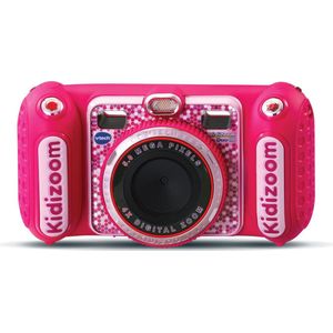 VTech - KidiZoom Duo DX roze, digitale camera voor kinderen, 10-in-1, foto, selfie, video, kleurenscherm, MP3-speler, audio-hoofdtelefoon, cadeau voor kinderen van 3 jaar tot 12 jaar - inhoud in het