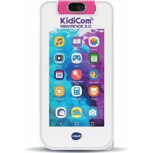 VTech - KidiCom Advance 3.0 roze, draagbaar voor kinderen, zonder veilig pakket, 6/12 jaar, Franse versie