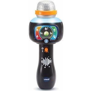 VTech Magic Show-microfoon, karaoke-microfoon voor kinderen met 15 liedjes, 5 grappige spraakfilters, bluetooth-microfoon, volumeregeling, Italiaanse taal, batterijen inbegrepen, 2-5 jaar