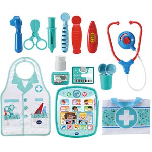 VTech - 80-552123 - Verzorg & Leer Doktersset - Educatief Speelgoed - Inclusief Thermometer - Geluidseffecten
