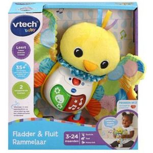 VTech Baby Fladder & Fluit Rammelaar - Educatief Speelgoed - Muziek en Geluiden - Cadeau - Van 3 tot 12 Maanden