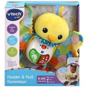 VTech Baby Fladder & Fluit Rammelaar - Educatief Speelgoed - Muziek en Geluiden - Cadeau