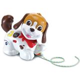 VTech - Toutou 1,2,3 Wandel mij, trekspeelgoed, interactieve puppy om te wandelen, hond die het hoofd beweegt, muzikaal en educatief speelgoed, cadeau voor kinderen vanaf 1 jaar – inhoud in het Frans