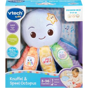 VTech Baby Knuffel & Speel Octopus - Interactieve Knuffel - Inclusief 15 Melodietjes en 3 Gezongen Liedjes - Vanaf 3 Maanden