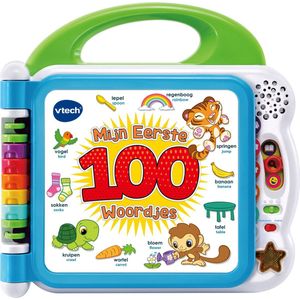 VTech - Mijn Eerste 100 Woordjes Boek - Educatief Speelgoed - Nederlands & Engels Gesproken